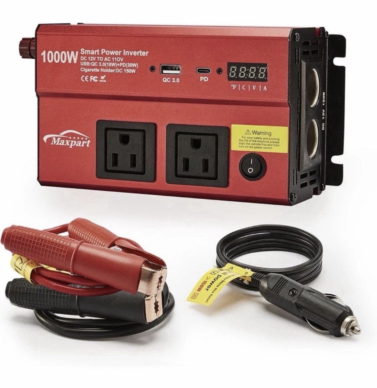 1000W Power Inverter 12V DC to 110V AC Car Truck Converter USB 3.0A Charger