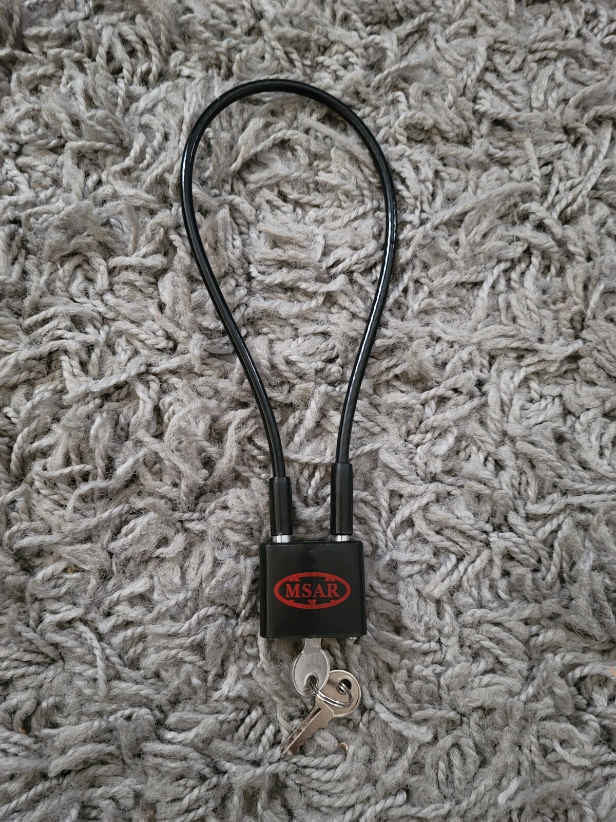 MSAR Steel Cable Gun Lock 15" Cable Trigger Pistol Shotgun Rifle Childsafe 👍👍