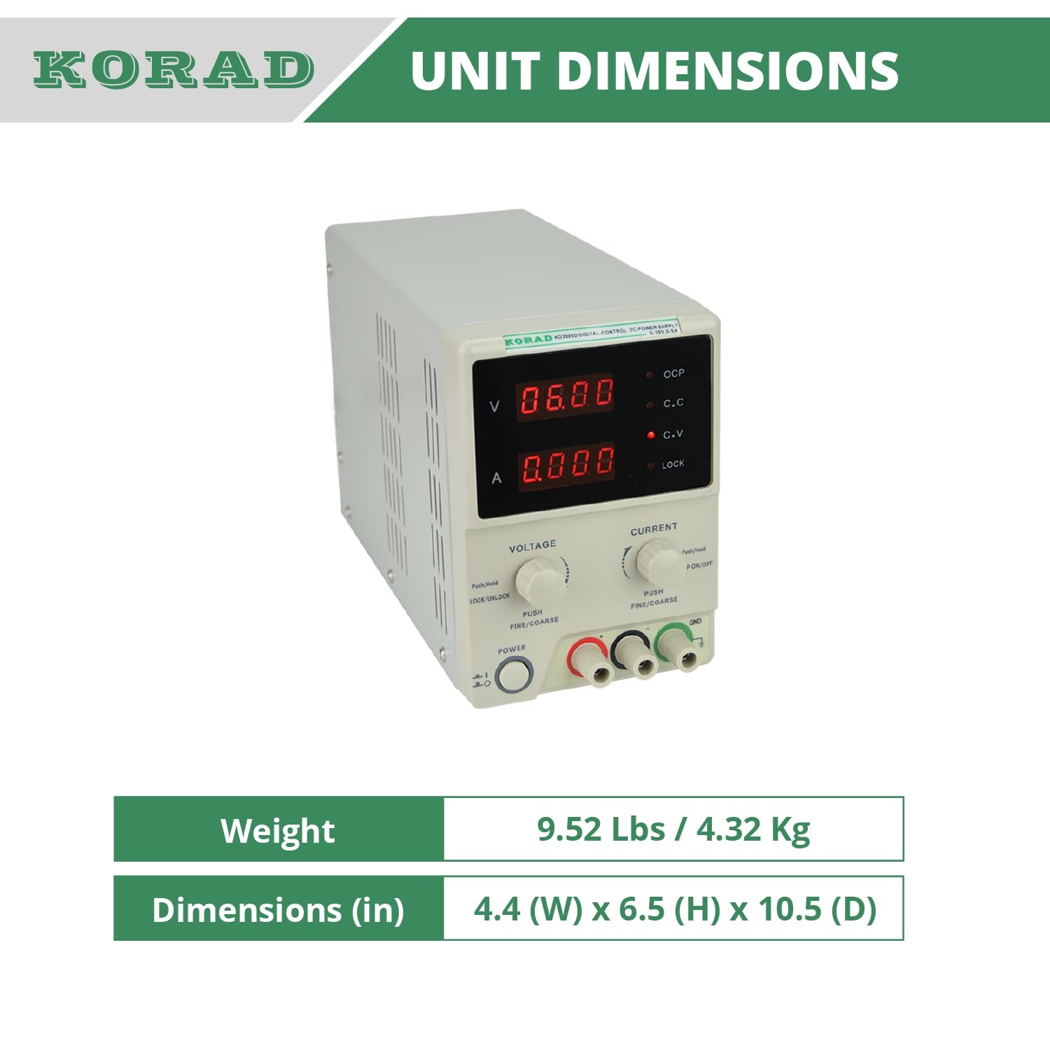 KORAD KD3005D - Precision Variable Adjustable 30V, 5A DC Linear Power Supply...