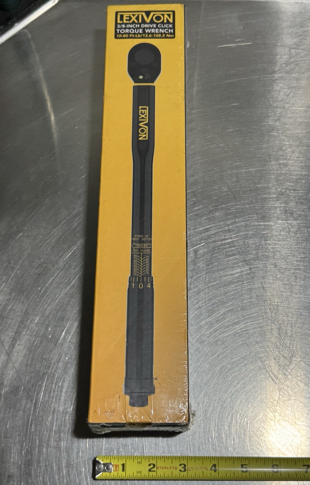 LEXIVON 3/8" Drive Click Torque Wrench 10~80 Ft-Lb/13.6~108.5 Nm LX-182