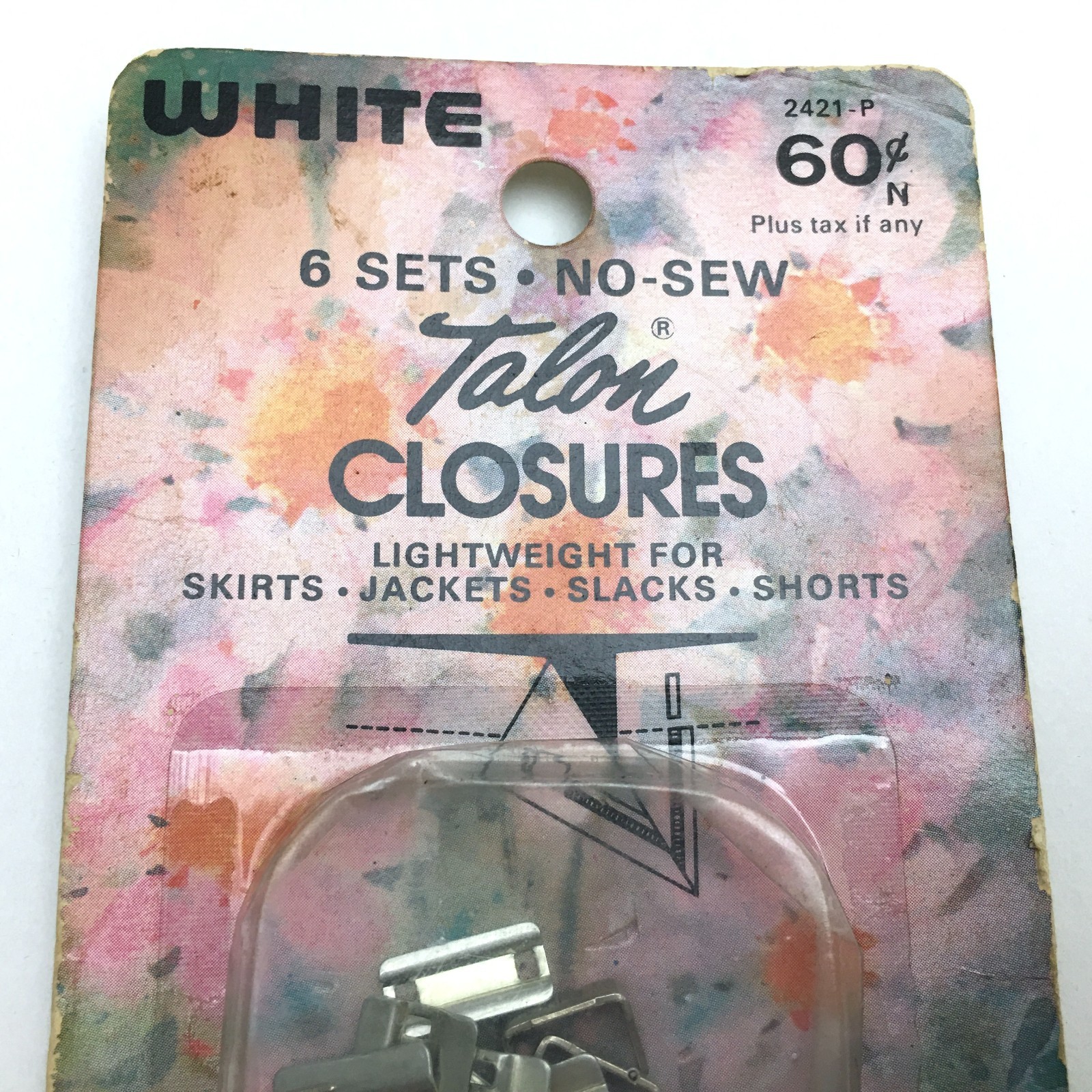 New Old Stock Vintage Talon Closures by White Sewing Machine Co Set of 6 No Sew