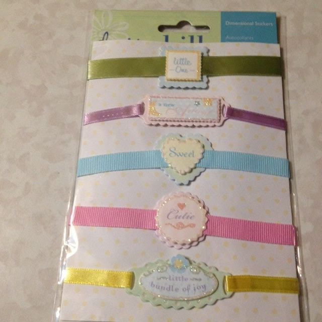 Daisy Hill Dimensional STICKERS RIBBONS BABY SHOWER DAISYHILL GRAND ADHESIONS 3D