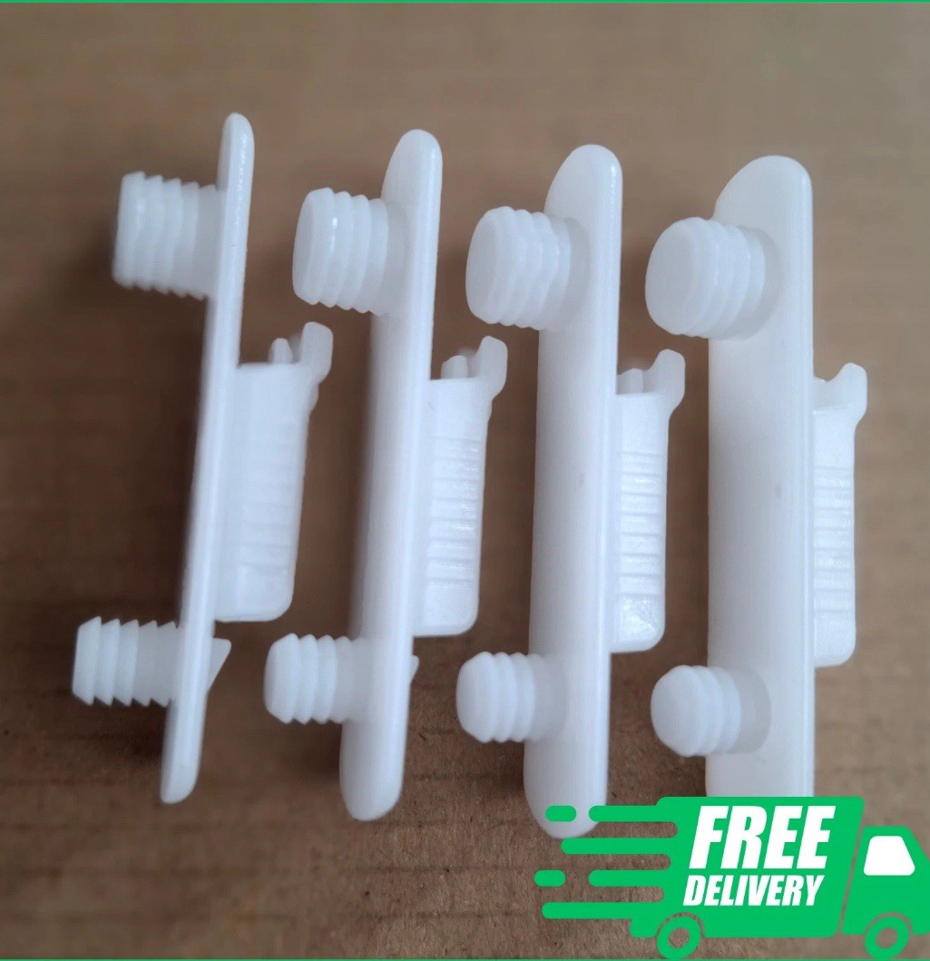 147191 x 4 IKEA Plastic Drawer Rail Lock, BESTA - WHITE
