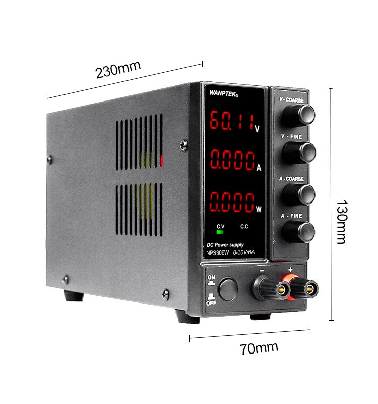 Adjustable 0~30V 0~10A DC Power Supply Lab Variable Regulated Bench Switching