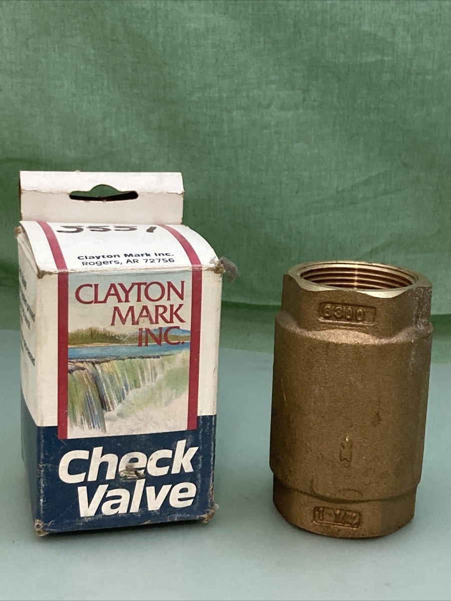 NEW CLAYTON MARK INC 6300 CM BRASS CHECK VALVE 11/4 NL