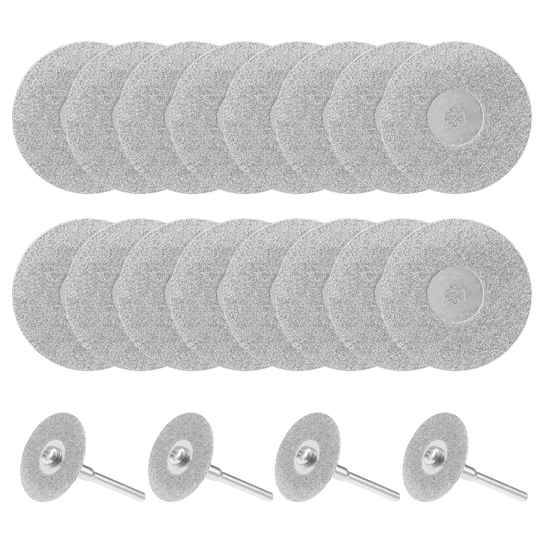 20 Pcs 25mm Diamond Cutting Wheels Cut Off Wheel with Mandrels for Rotary Tool