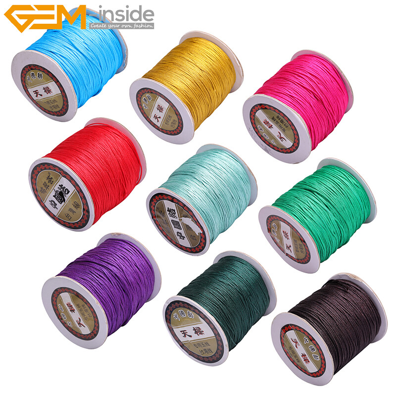 1mm 220 Meters Nylon Beading Cord Braided Knotting Cord Jewelry Making 1 Piece