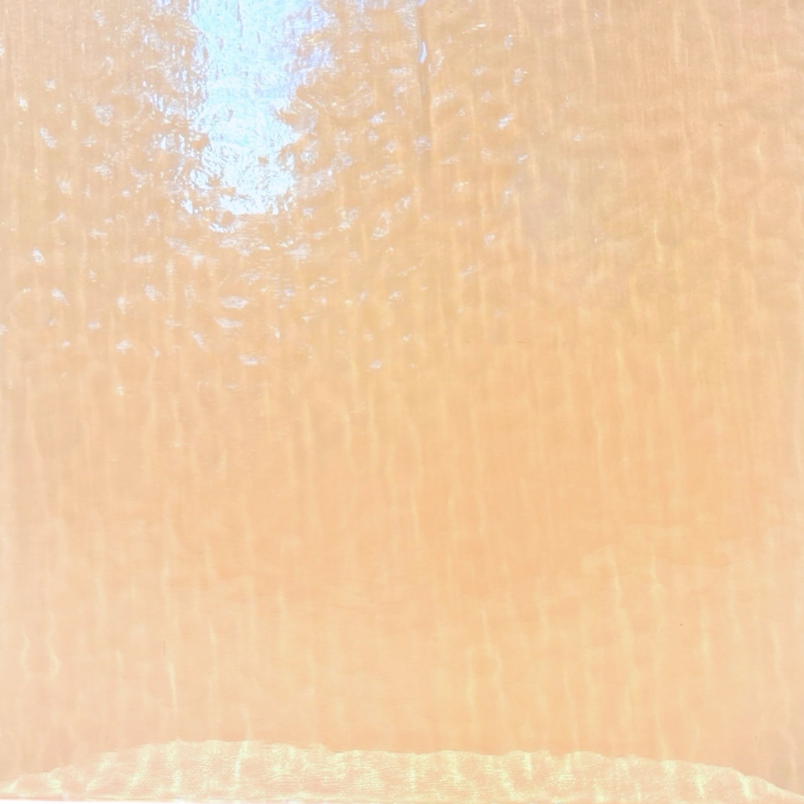 8 x 5 CHAMPAGNE English Muffle Ripple – Stained Glass Sheet for Mosaic & Craft