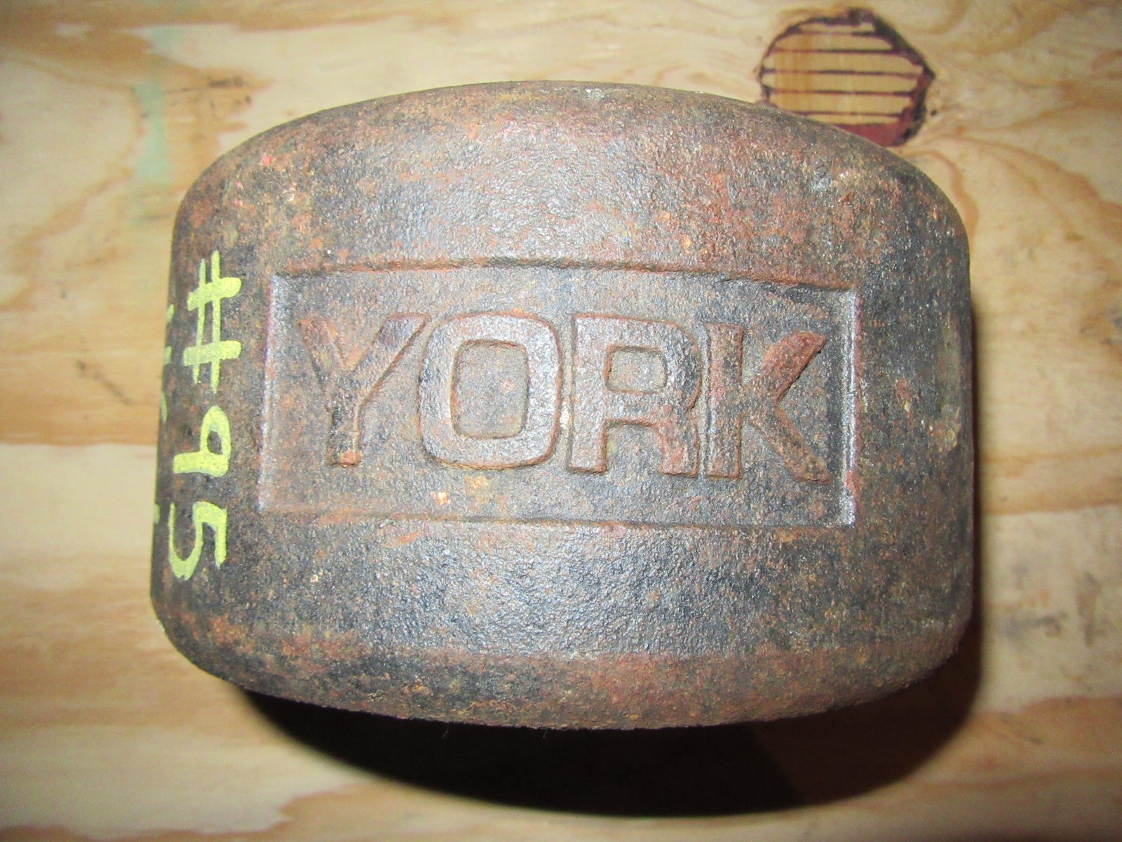 YORK Legacy Half 95 Pound Blob Grip YORK Side 1st Generation