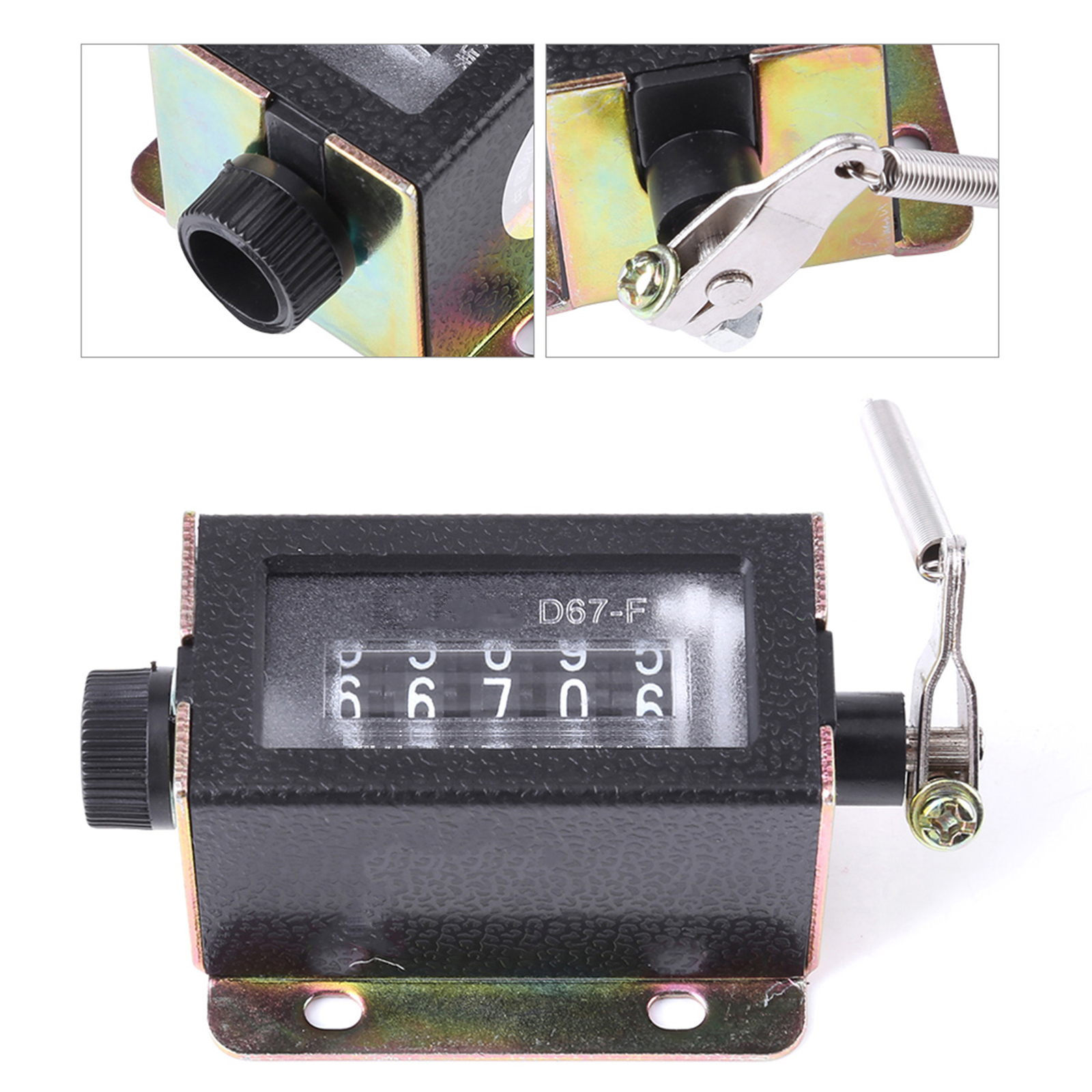 D67‑F 5 Digit Mechanical Resettable Manual Hand Pull Stroke Tally Counter