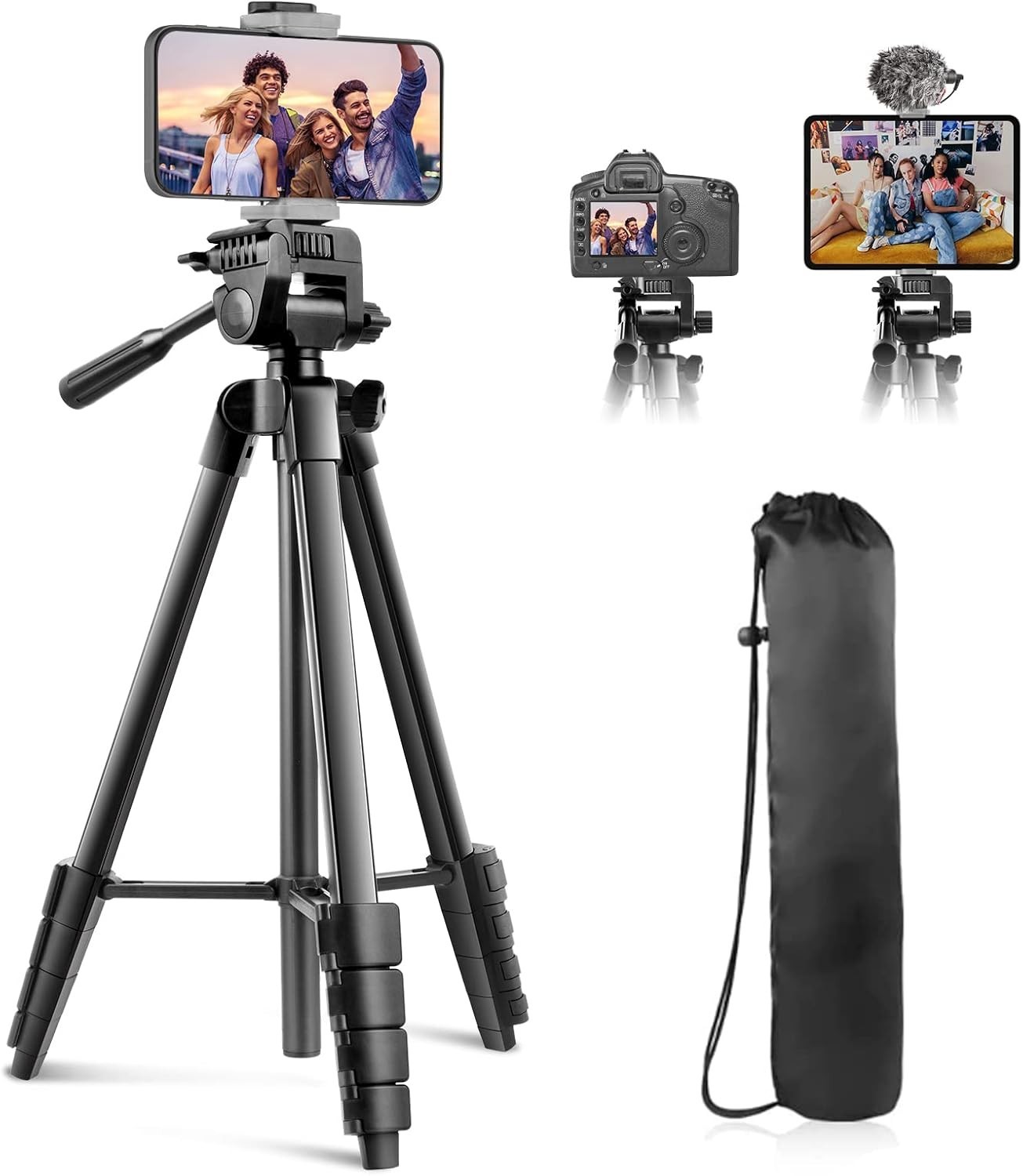 64" Camera Tripod Stand, Versatile Phone & Ipad Tripod with Wireless