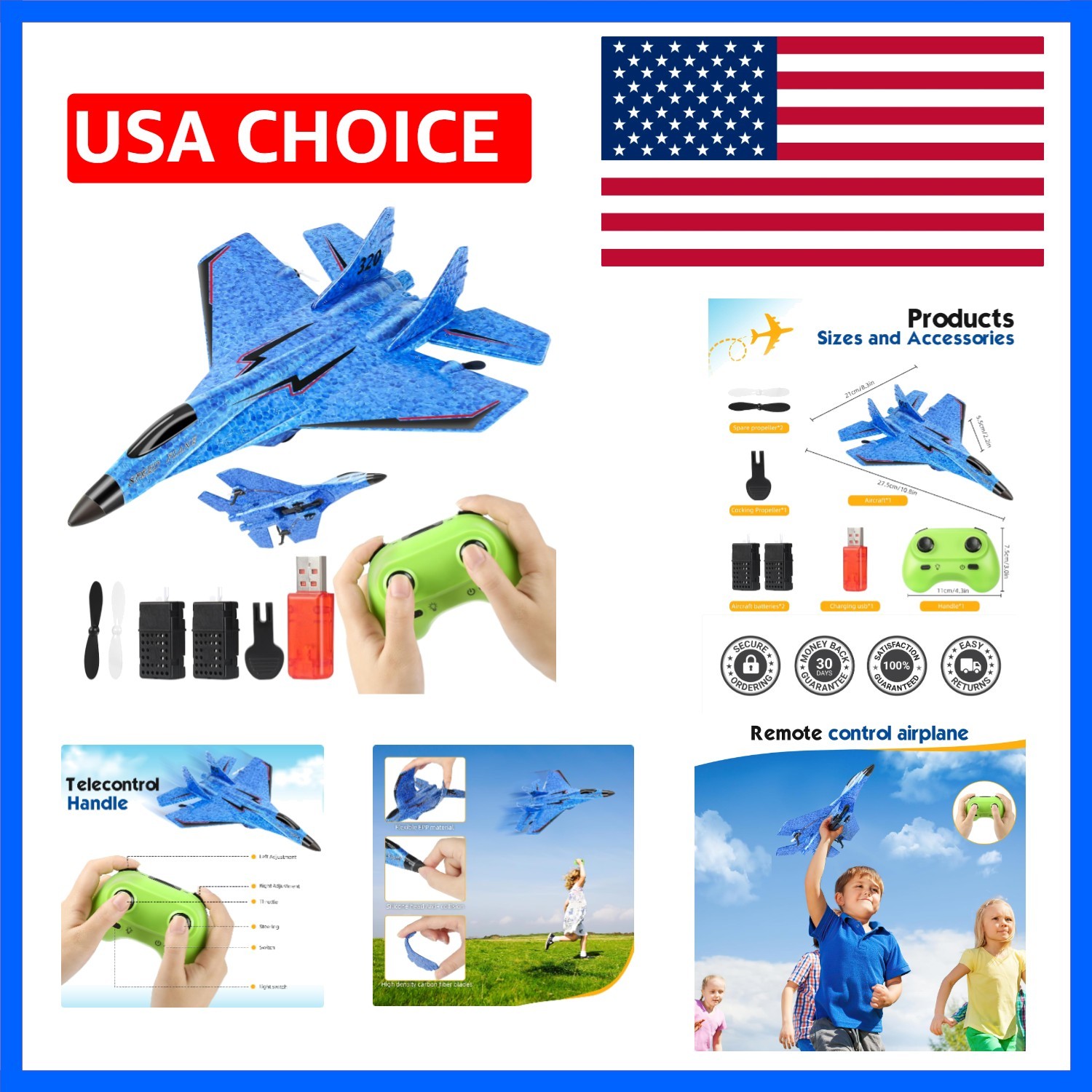 RC Plane, Remote Control Airplane Toy - RC Plane Remote Control Planes 2CH 2....