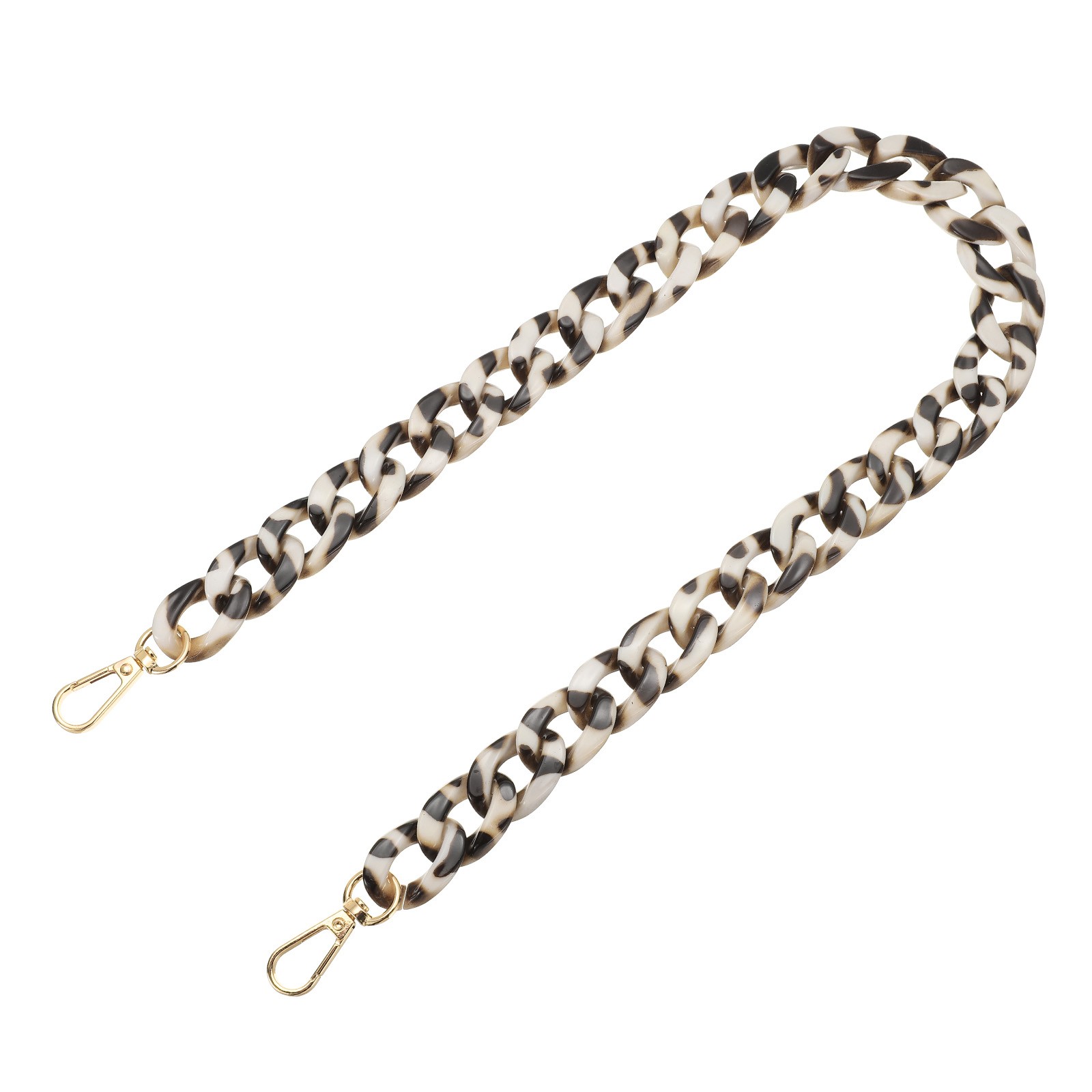 24 Inch Acrylic Chain Purse Strap Replacement Luxury Handbag Strap, Brown