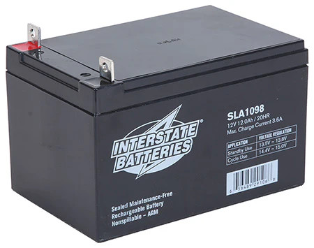 Interstate SLA1098 12V 12Ah AGM Battery NB Terminal Mobility Scooter Wheelchair