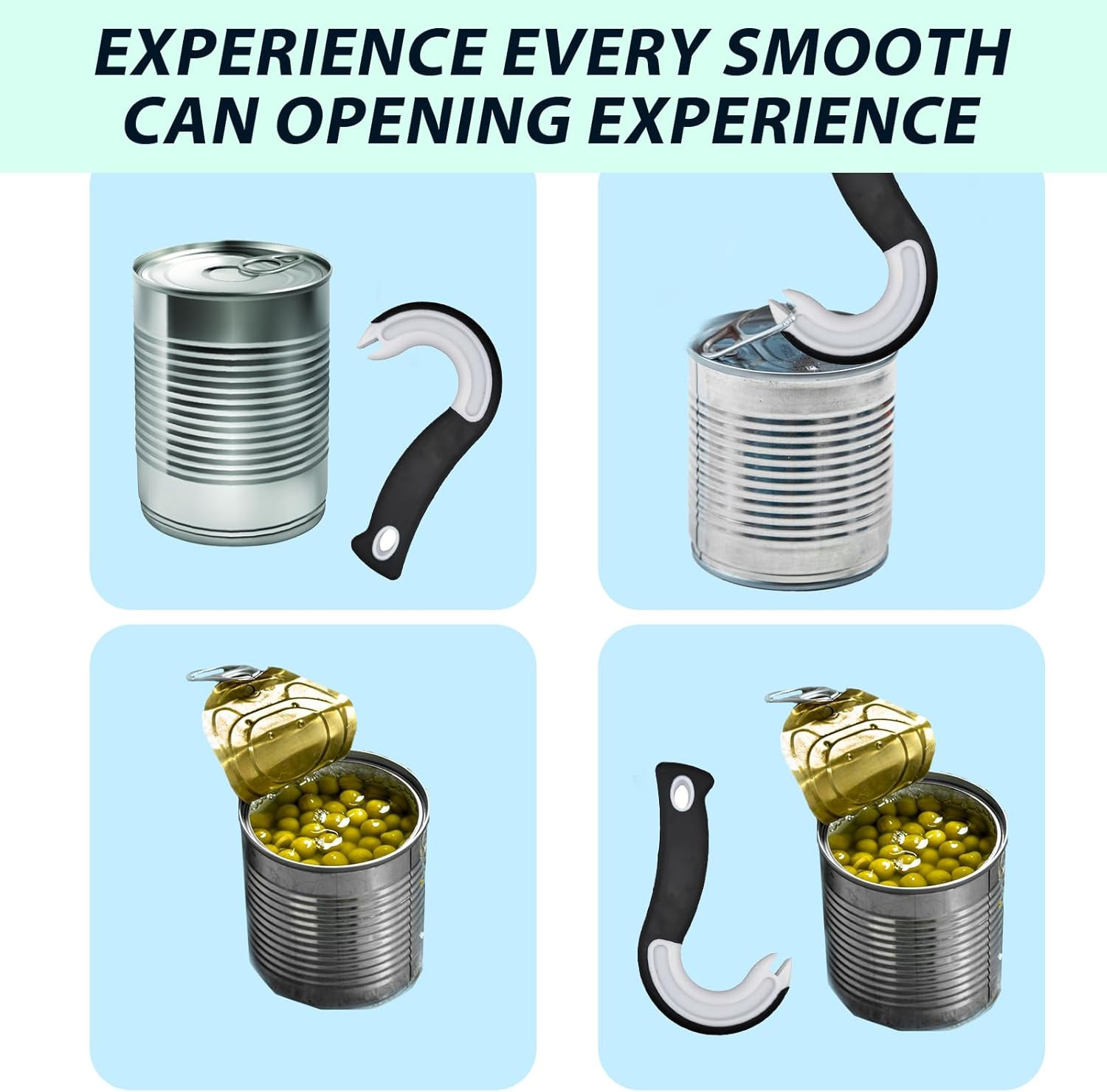 Easy Open Ring Pull Can Opener - Pop Top Tab Puller - Simple Tool for Soda Tabs,