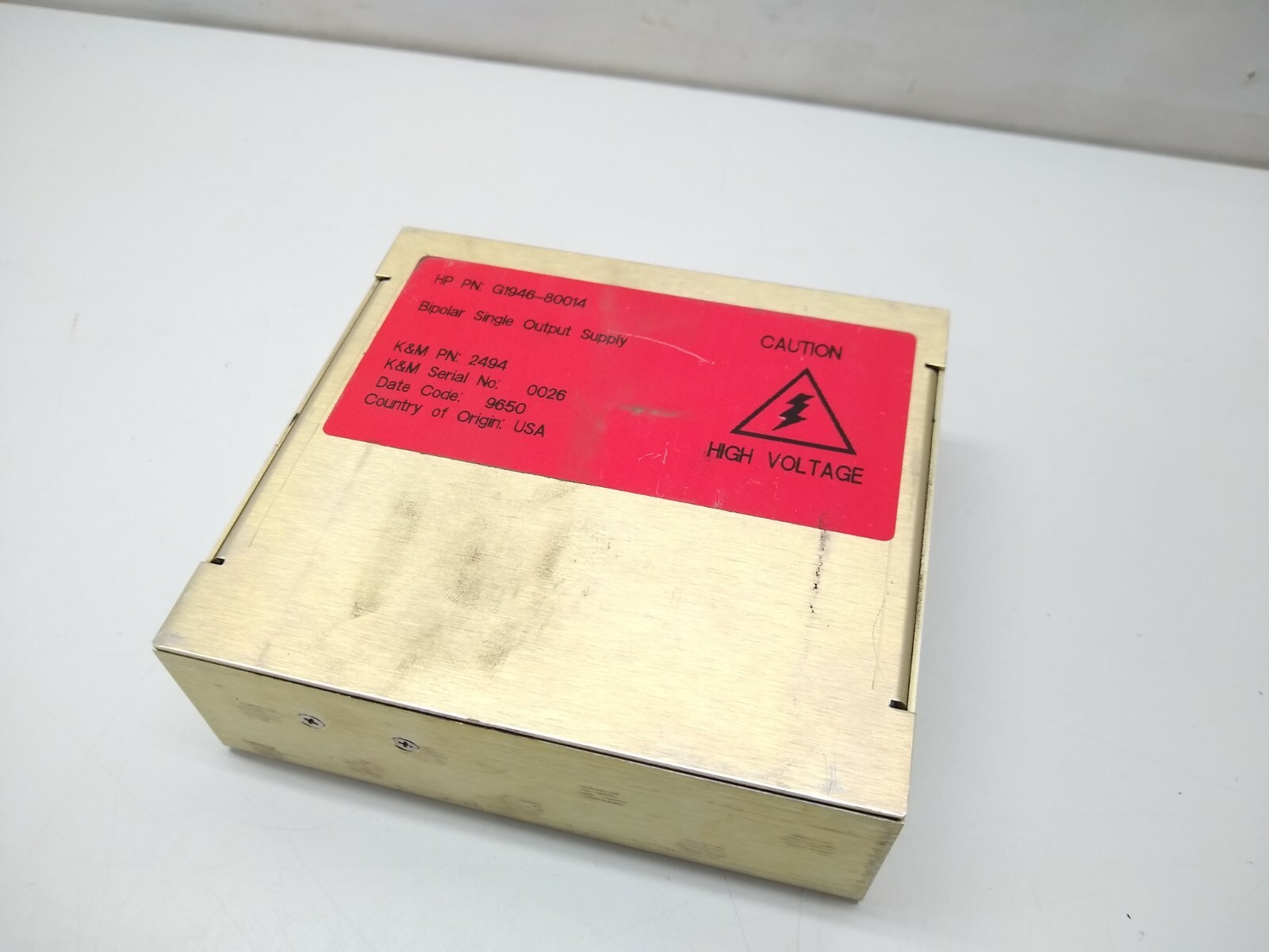 HP / Agilent G1946-80014 K&M 2494 Bipolar Single Output Supply
