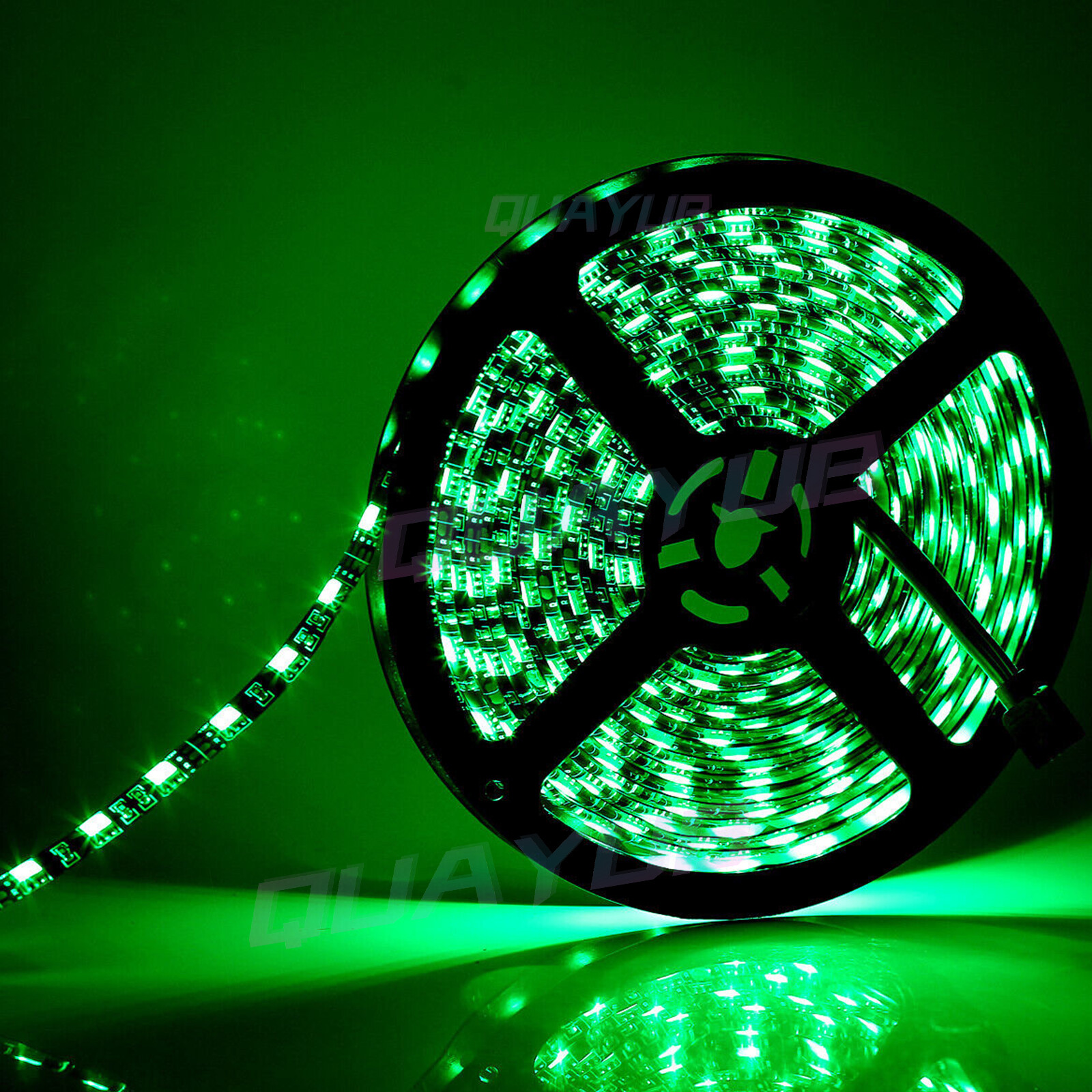 Bright 12V 16.4ft Green 2835 RGB Waterproof SMD 300 LED Flexible Strip light USA