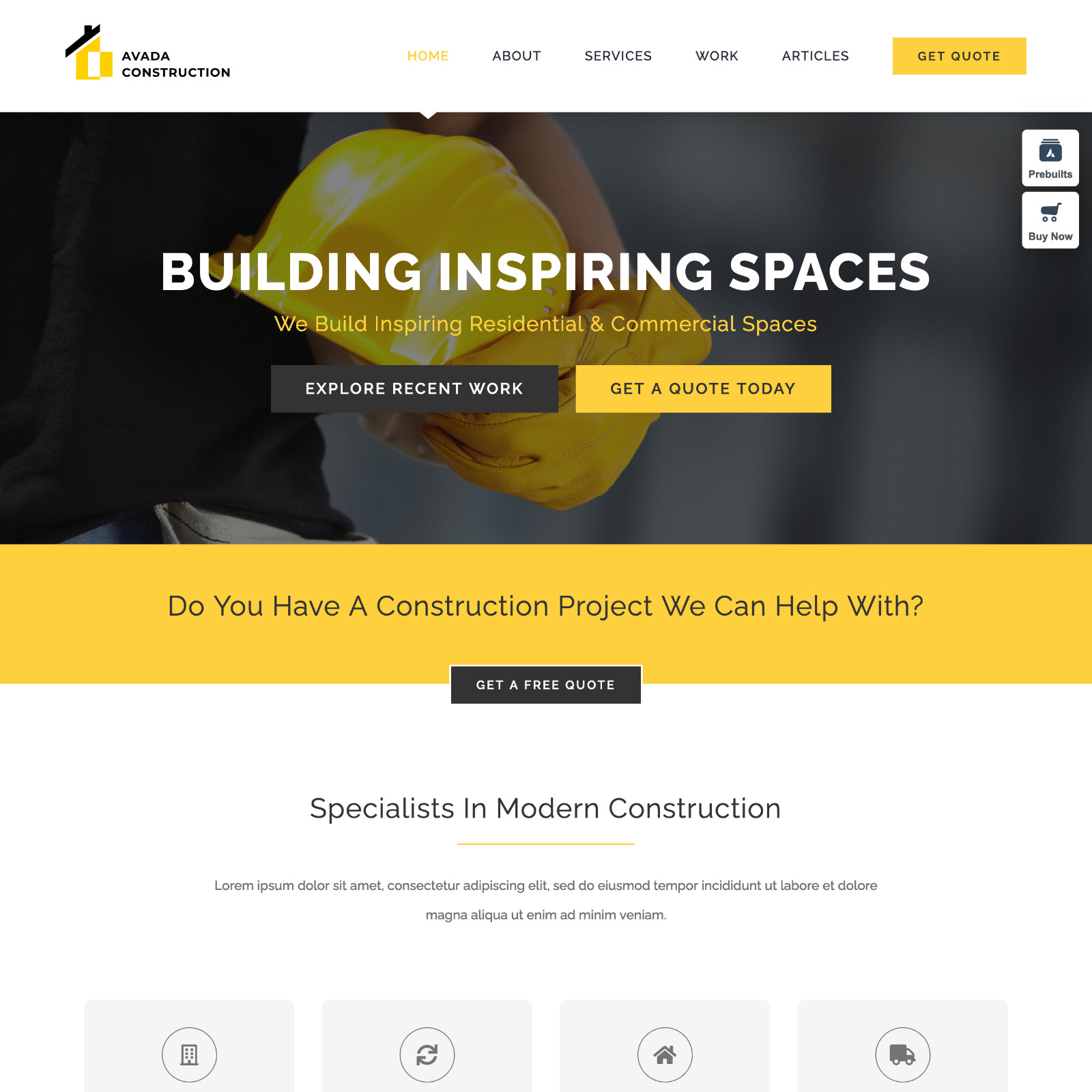 🏗️ Building Construction Website Design For Sale + FREE VPS Web Hosting