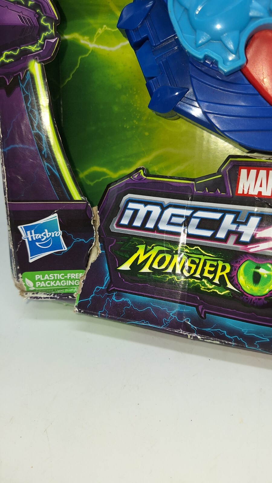 Marvel Mech Strike Monster NERF Captain America Monster Blast Shield Box Dmg #j1
