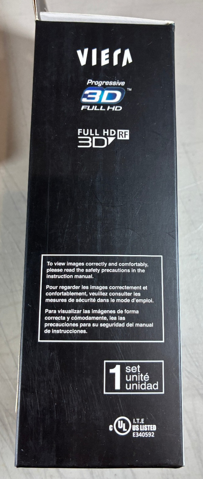 Panasonic Viera TYER3D4MU 3D Full HD Glasses Eyewear M/M Active/RF Bluetooth
