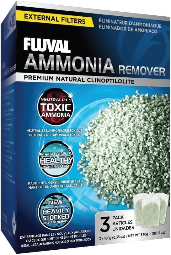 Ammonia Remover Chemical Filter Media for Freshwater Aquariums 3-Pack
