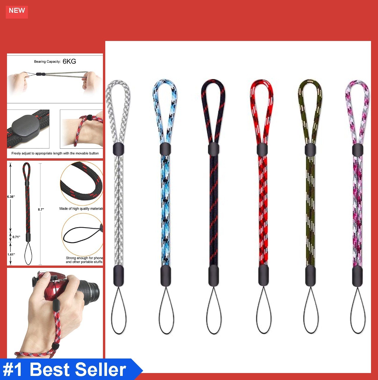 Adjustable Wrist Lanyard Hand Strap for Camera Flash Drive Key Small Device 6