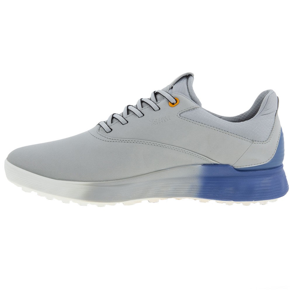 NEW MENS ECCO S-Three GORE-TEX Golf Shoes, Size 7-7.5 (EU 41), CONCRETE/BLUE