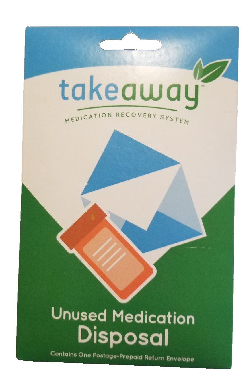 Medication Disposal Takeaway Unused Medication Recovery System  USPS Pre-paid