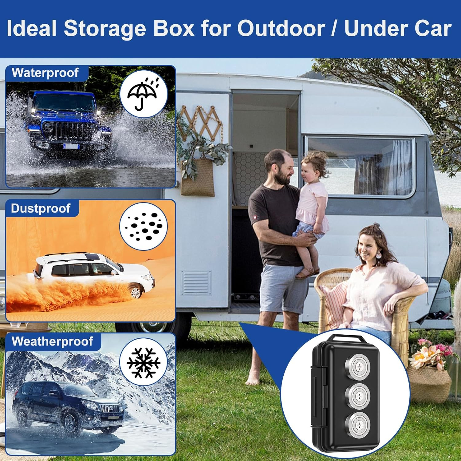 Upgraded Magnetic Key Holder Under Car, Hide a Key Outside With Faraday Bag, Wat
