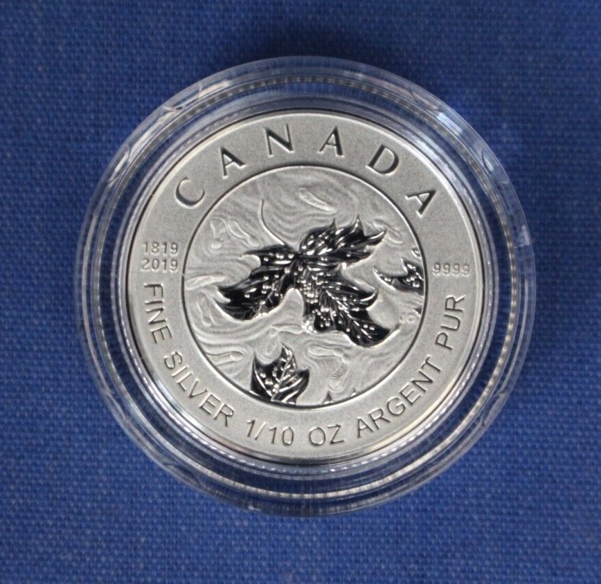 2019 Canada Silver Proof Maple Leaf 5 coin Set in Case with COA