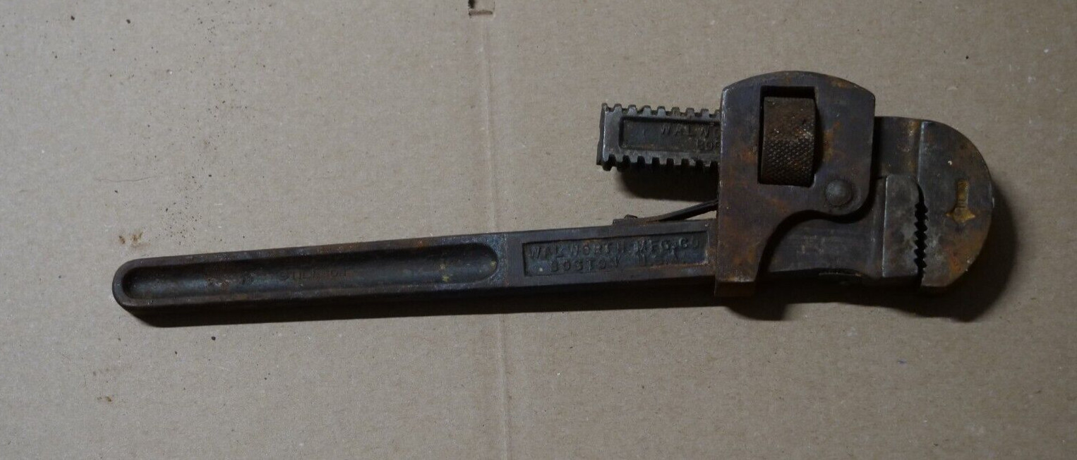 VINTAGE Stillson Walworth Pipe Wrench.  Steel MADE IN USA