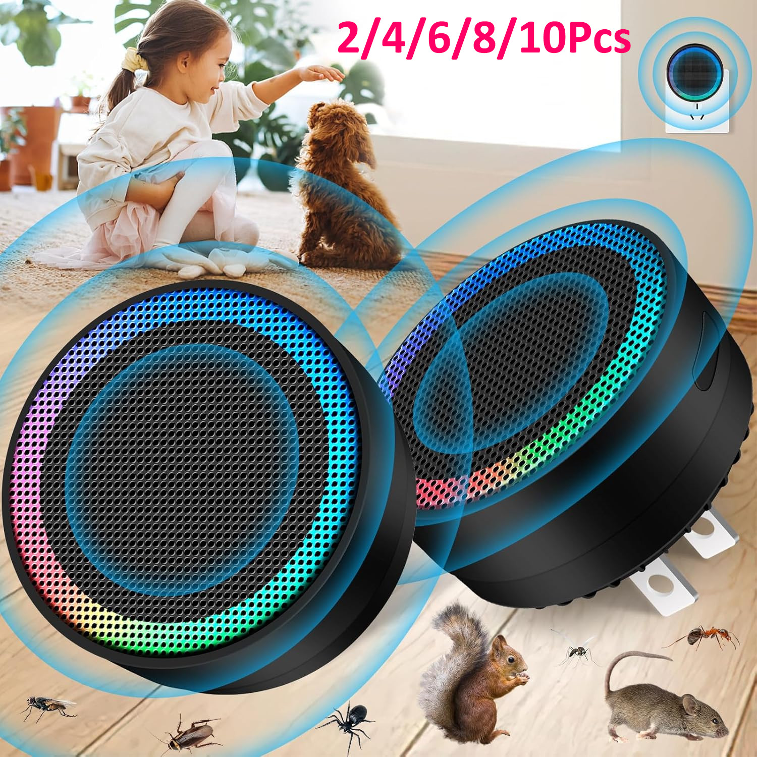 Mini Pest Prevention Device for House Effectively Repels Mouse Rodent Mosquito