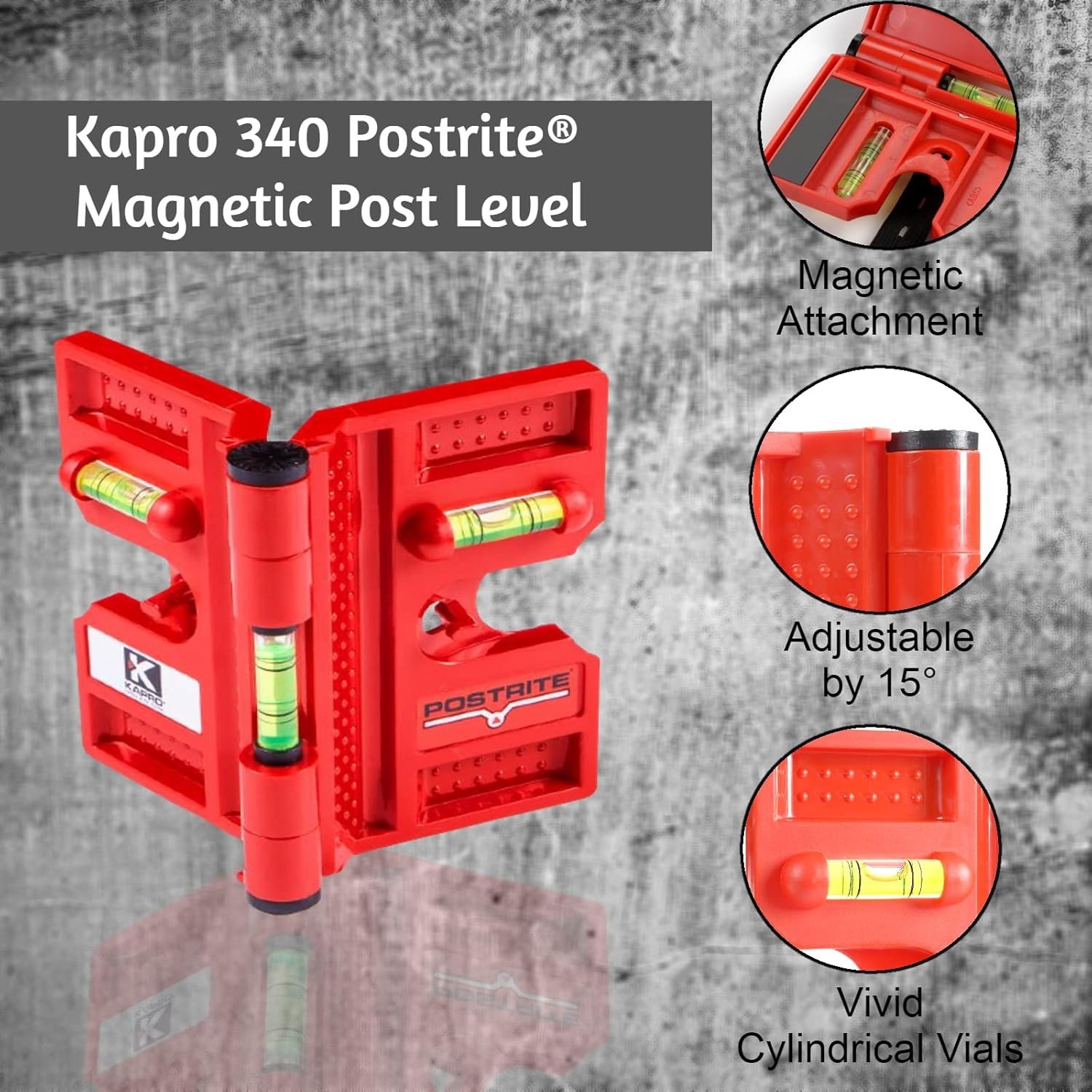 Adjustable Post Level Magnetic Folding Alignment Tool for Posts and Pipes New US