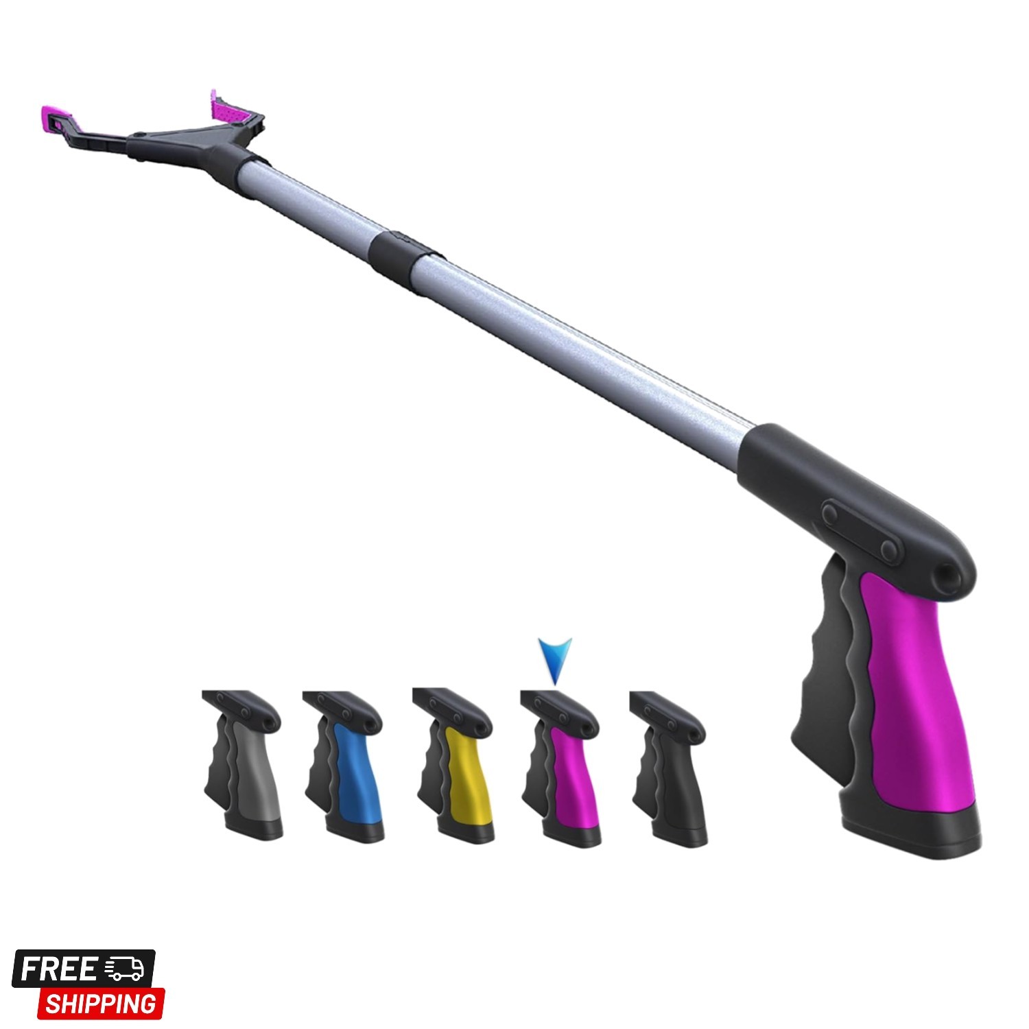 2025 Upgrade PowerGrip T9, Grabber Reacher Tool, Wide Jaw, Foldable, Steel Ca...