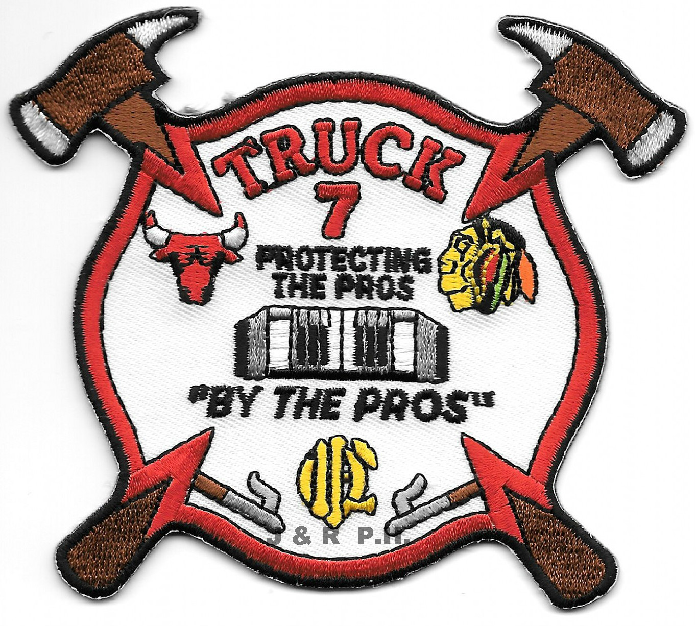 Chicago  Truck - 7  "Protecting Pros by Pros", IL (4" x 3.5" size) fire patch
