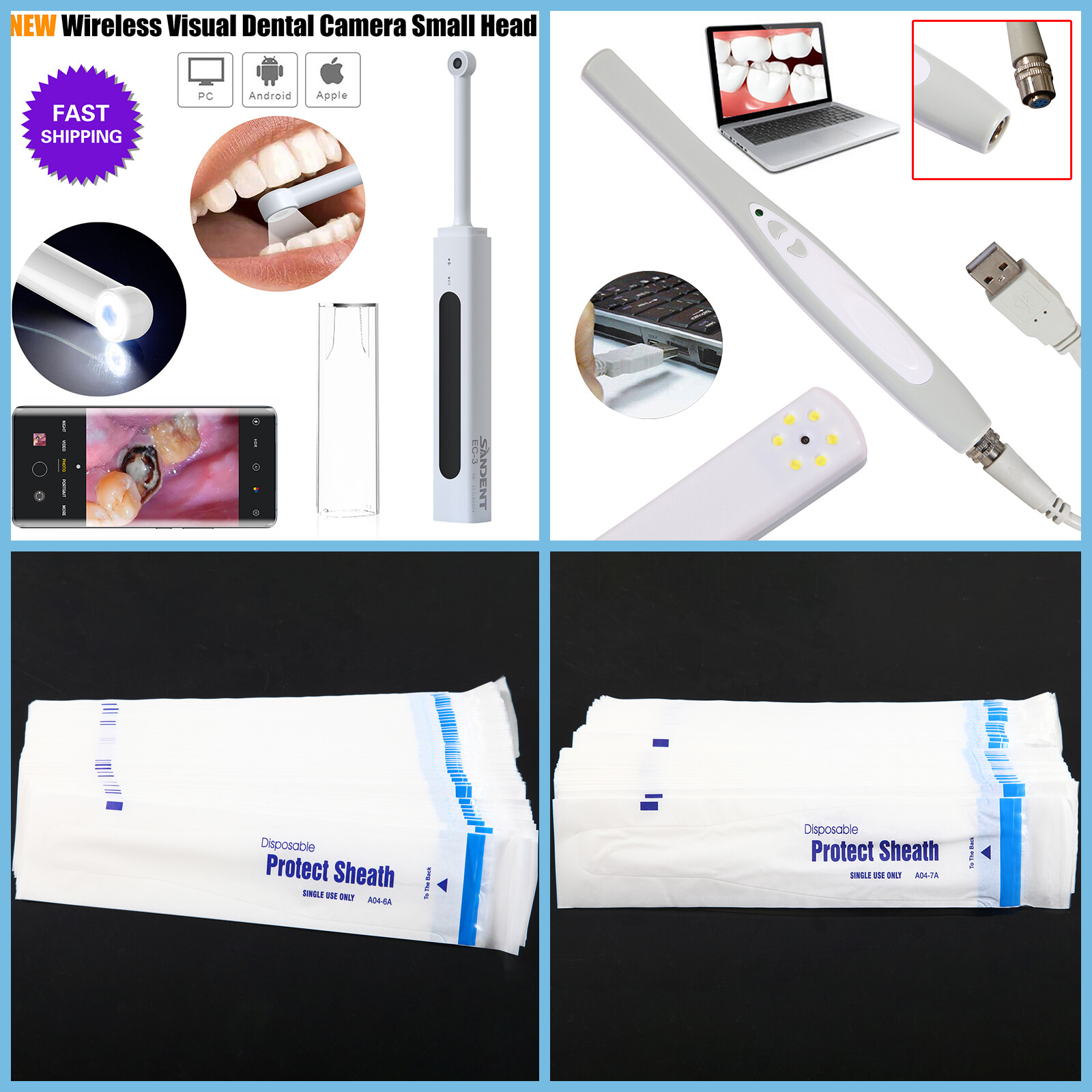 Dental MD740 Intraoral Camera USB Imaging Intra Oral Images 6/8LED light OR