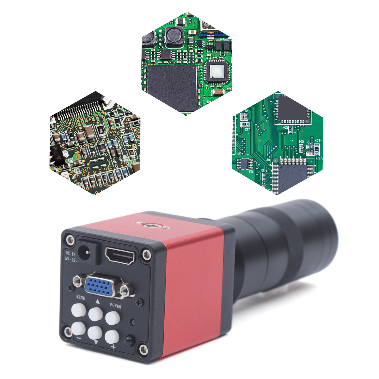 HDMI Video Microscope VGA Camera HD Industrial Digital USB Lens 1080p 14mp 60FPS