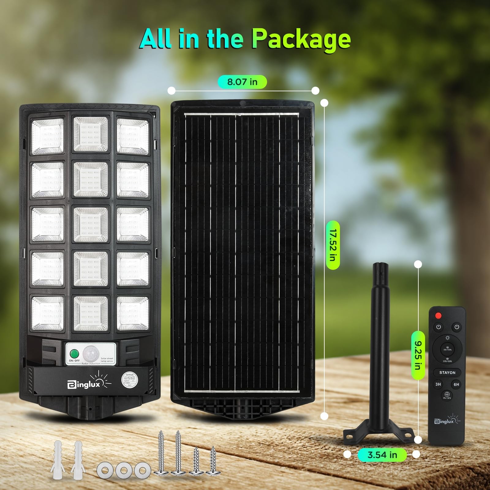 BINGLUX Hog Lights for Night Hunting - 20000LM Solar Green Light for Hunting Hog