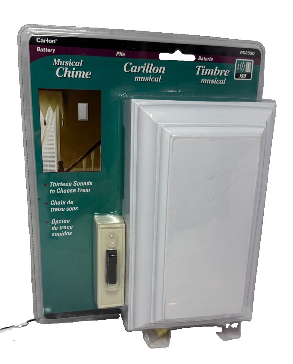 Carlon RC3530 Wireless Musical Door Chime 13 Sounds 150 Ft Range New Sealed