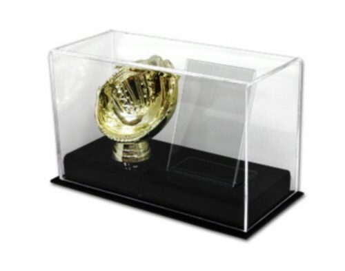 BCW Deluxe Acrylic Gold Glove Baseball and Trading Card Display