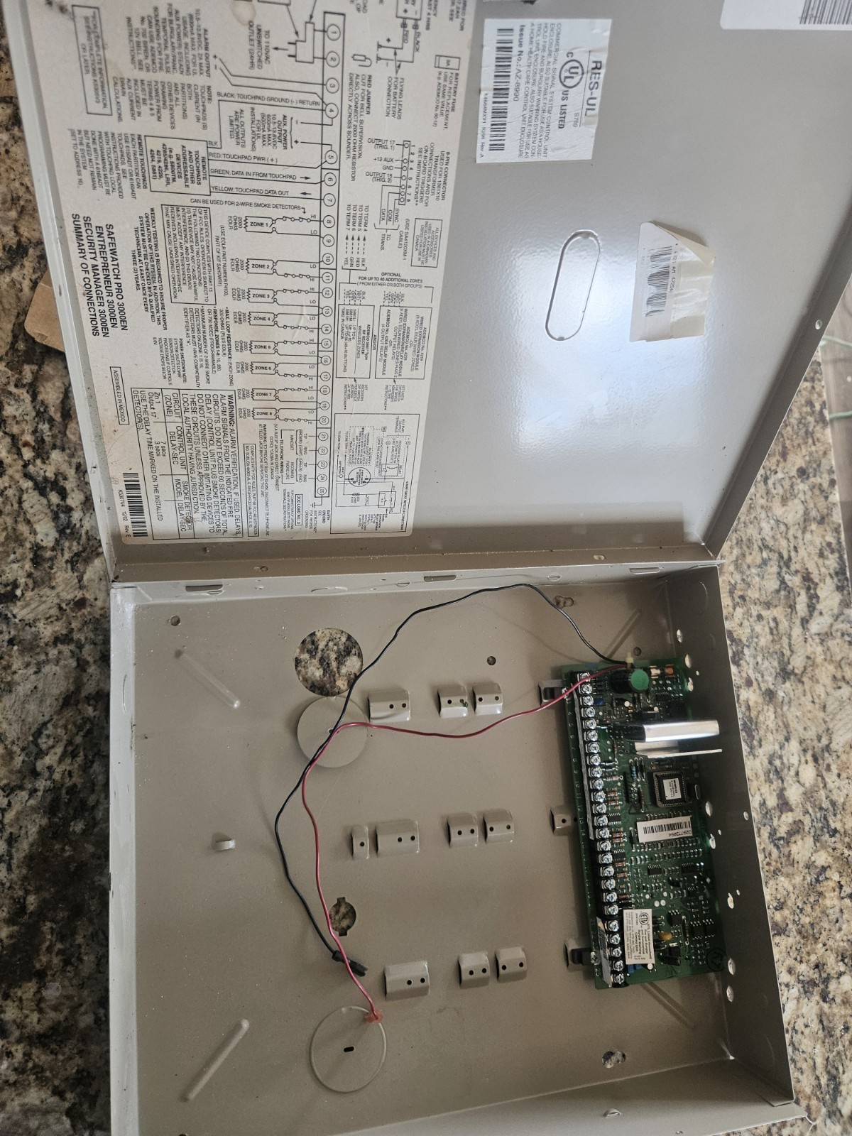 Honeywell Security Alarm Control Panel Metal Enclosure With KEY🔑