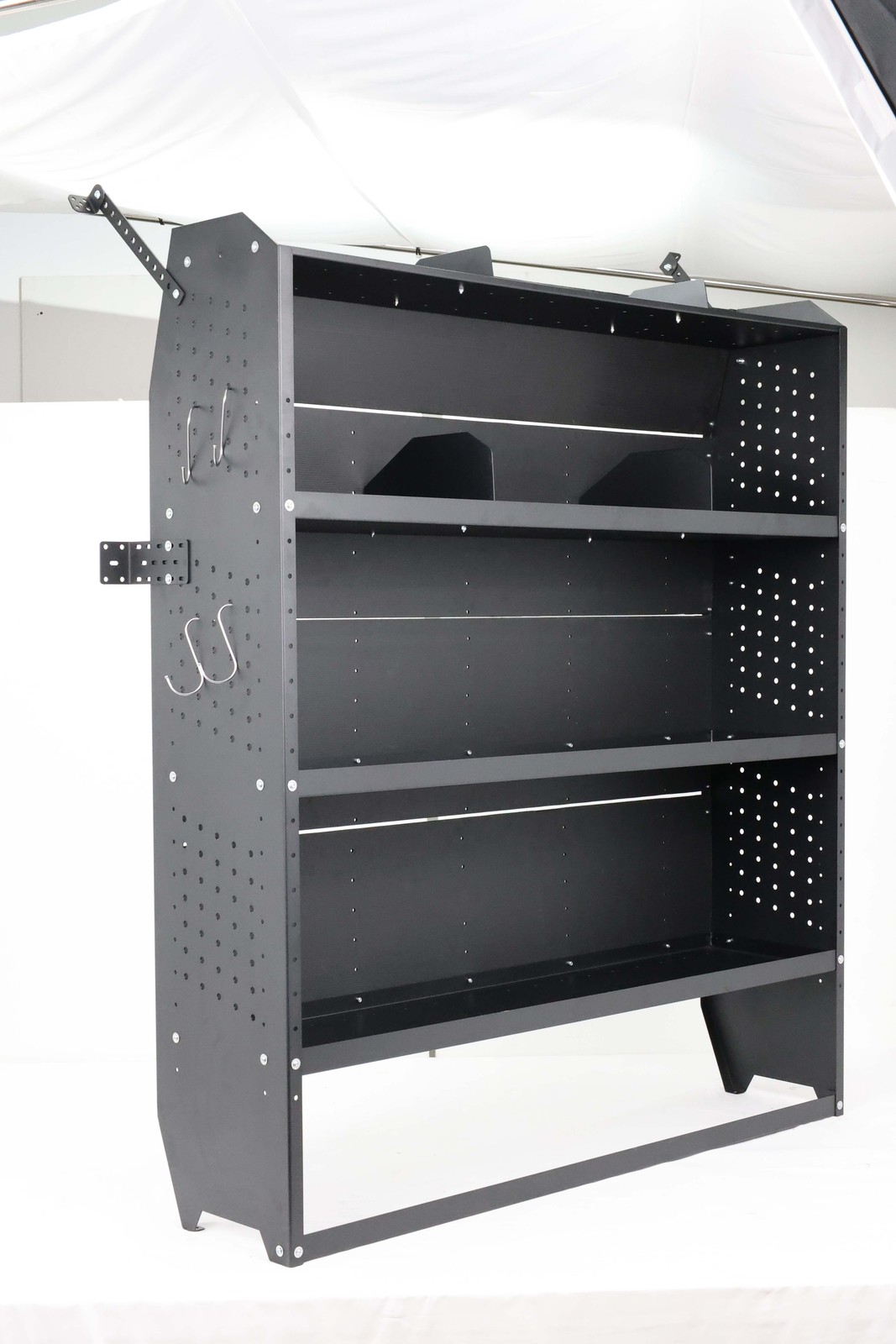 MELIPRON 32''W x 60''H x 13''D Mid/High Roof Steel Cargo Van Shelves Storage