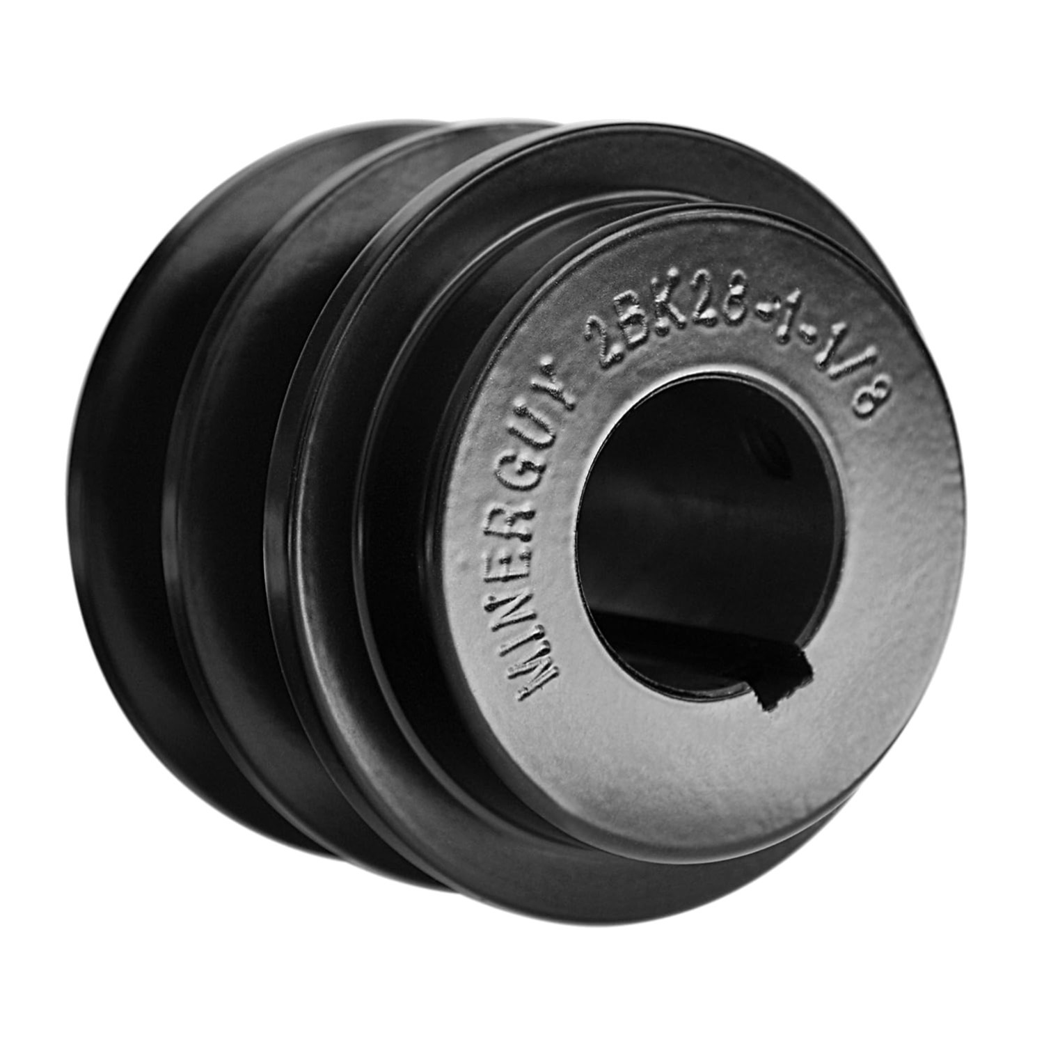 2BK28-1-1/8 V-Belt Pulley, Cast Iron 2.9" OD, 1-1/8" Inch Bore, Dual Groove B...