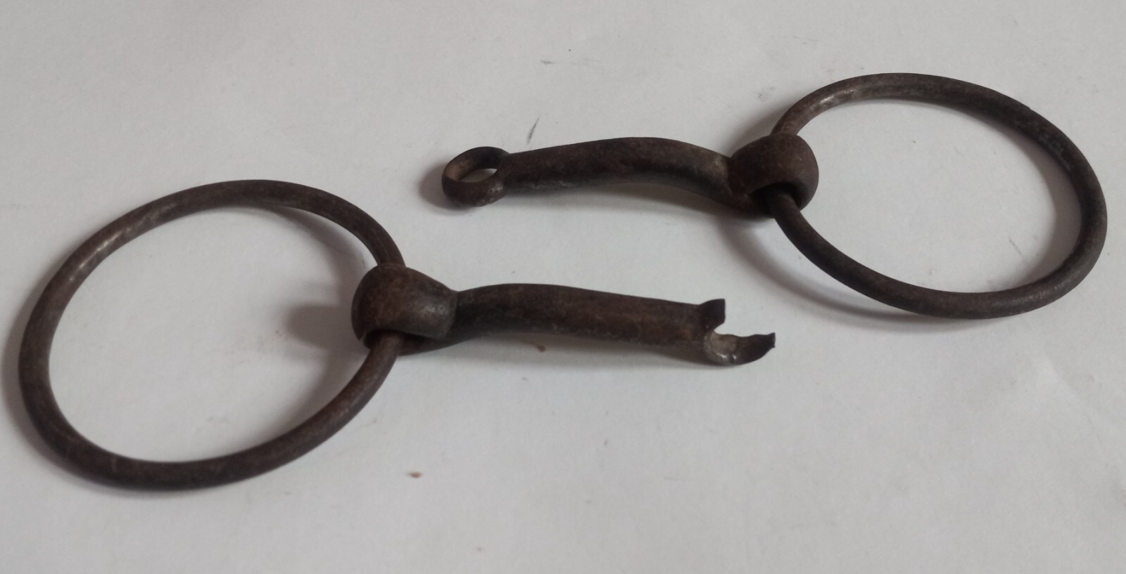 Vintage Pony Loose Ring Snaffle Bit Rustic Horse Tack Farm Western Decor Cracked