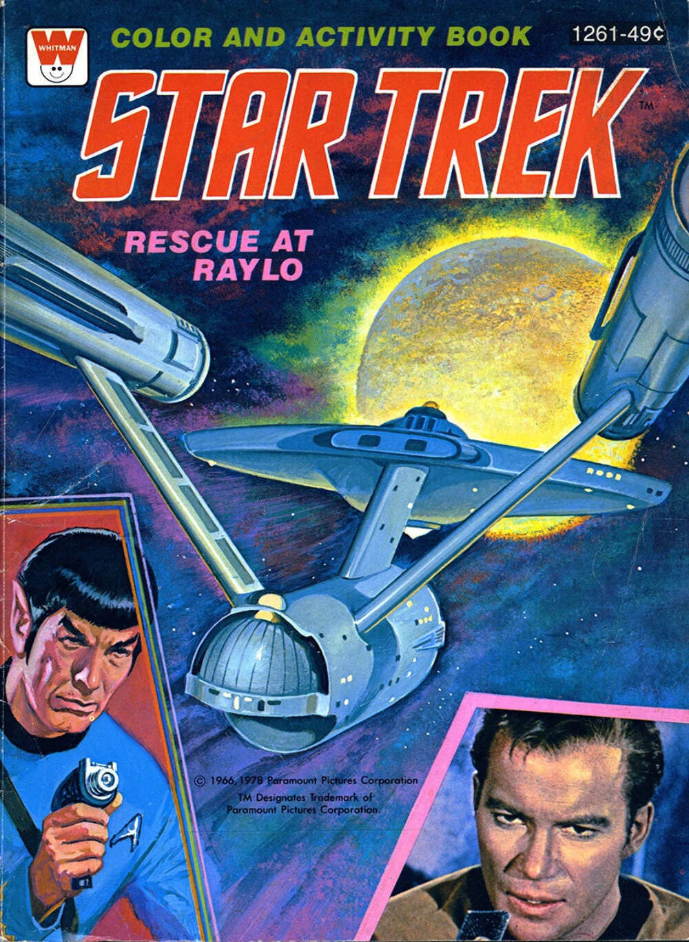 Star Trek Color and Activity Book Rescue at Raylo - #1261 - 1978