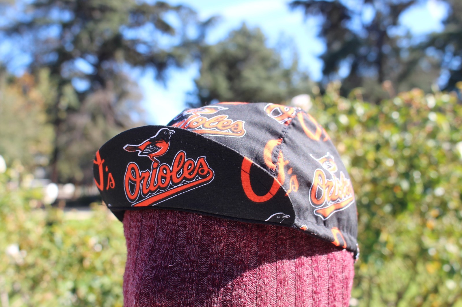 CYCLING CAP MLB ORIOLES 100% COTTON HANDMADE IN USA