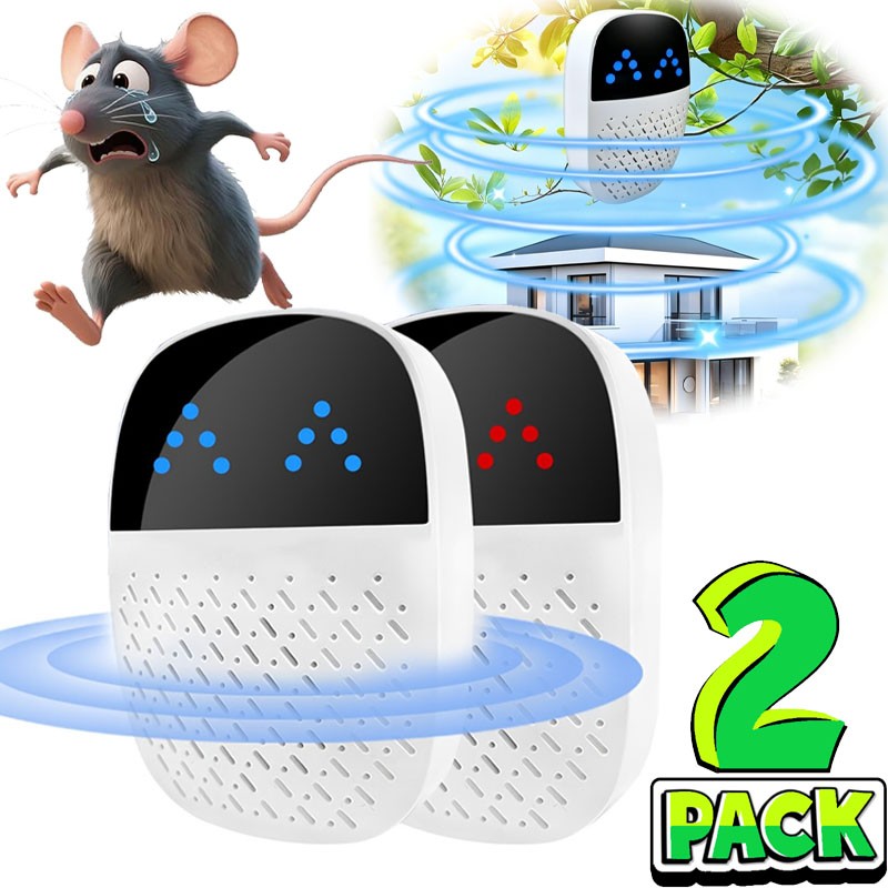 2PACK Ultrasonic Pest Repeller Plug In Electronic Mouse Roach Repellent Home