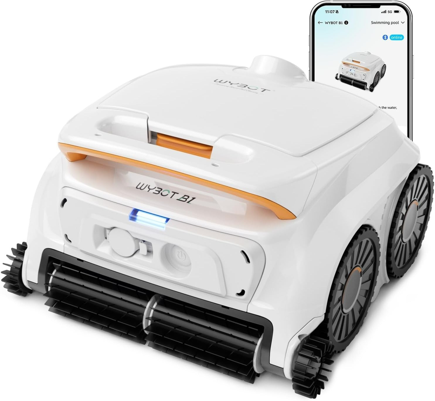 WYBOT B1 Cordless Robotic Pool Cleaner. 120 Minute Runtime. In Stock.