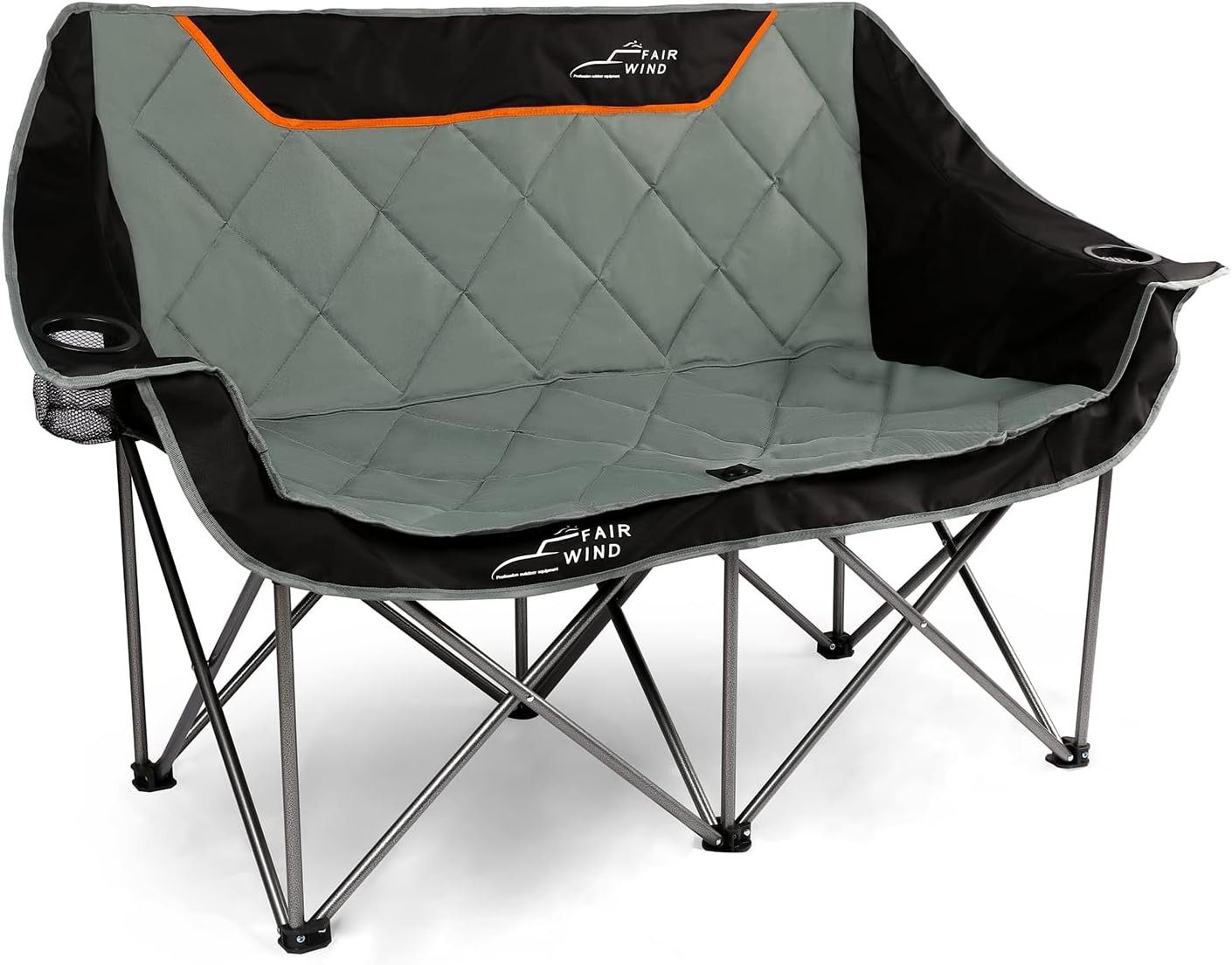 Oversized Fully Padded Camping Chair Folding Loveseat Camping Couch Double Duo