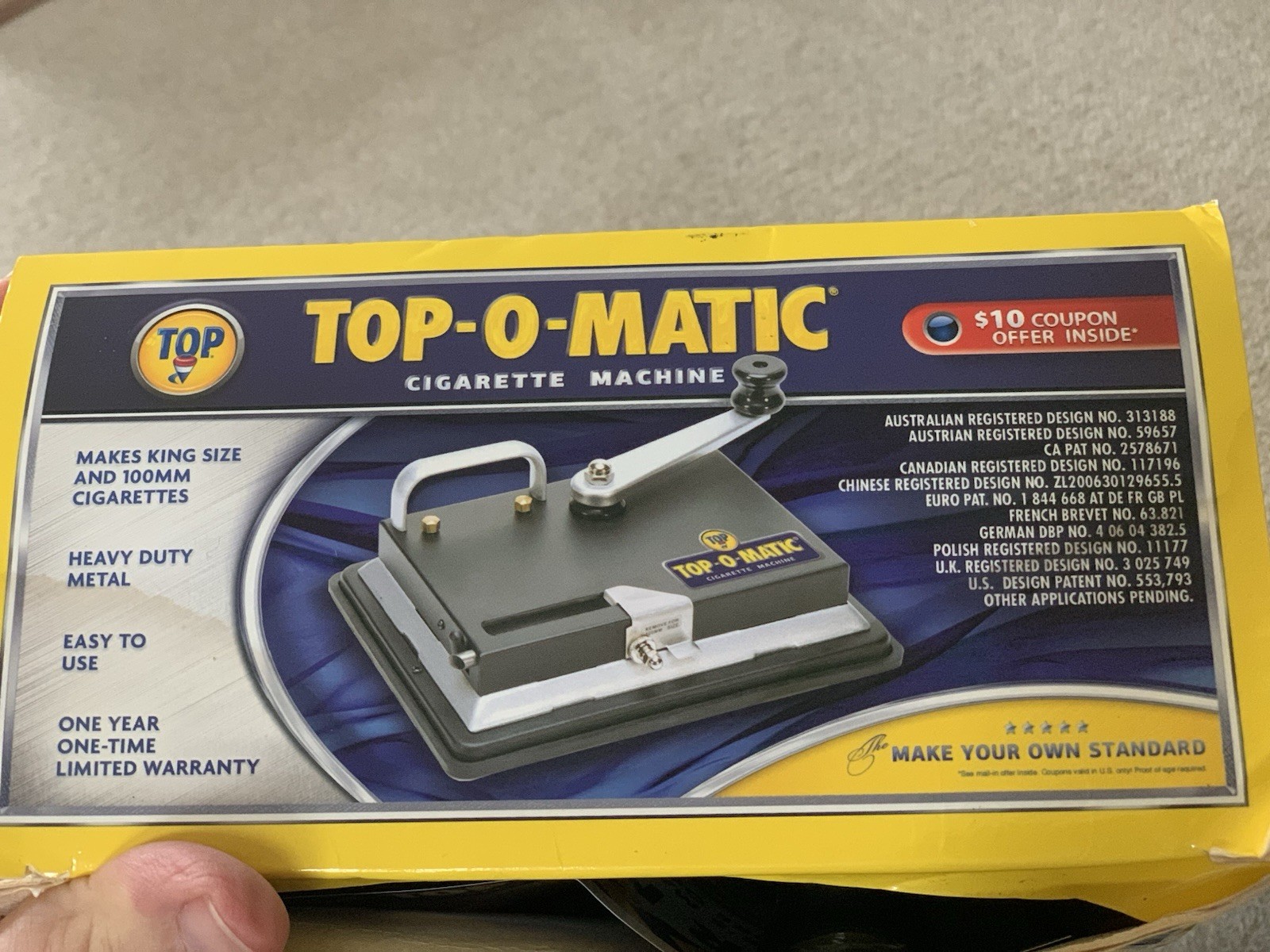 Top-O-Matic Cigarette Rolling Machine